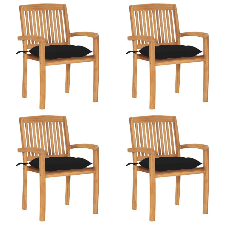 Wooden chair discount with cushion seat